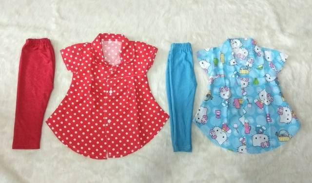 Dres anak tunik anak kemeja anak1-5thn + Legging(COD)