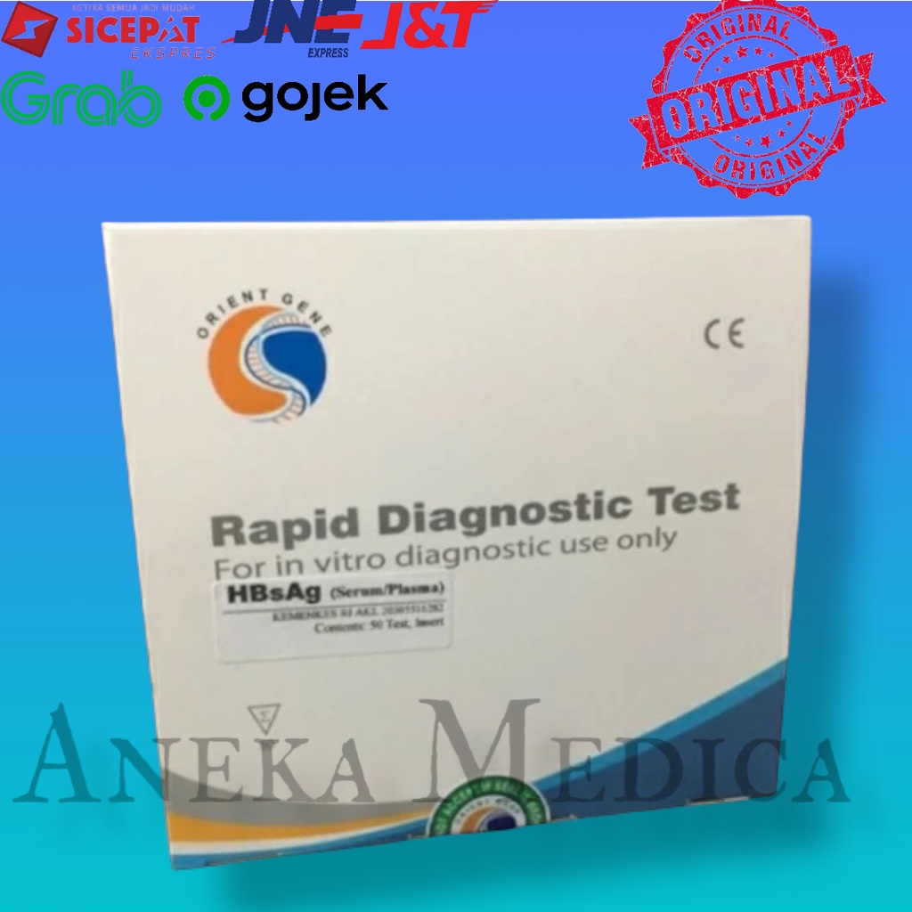 Rapid Test Orient Gene Hbsag strip isi 50