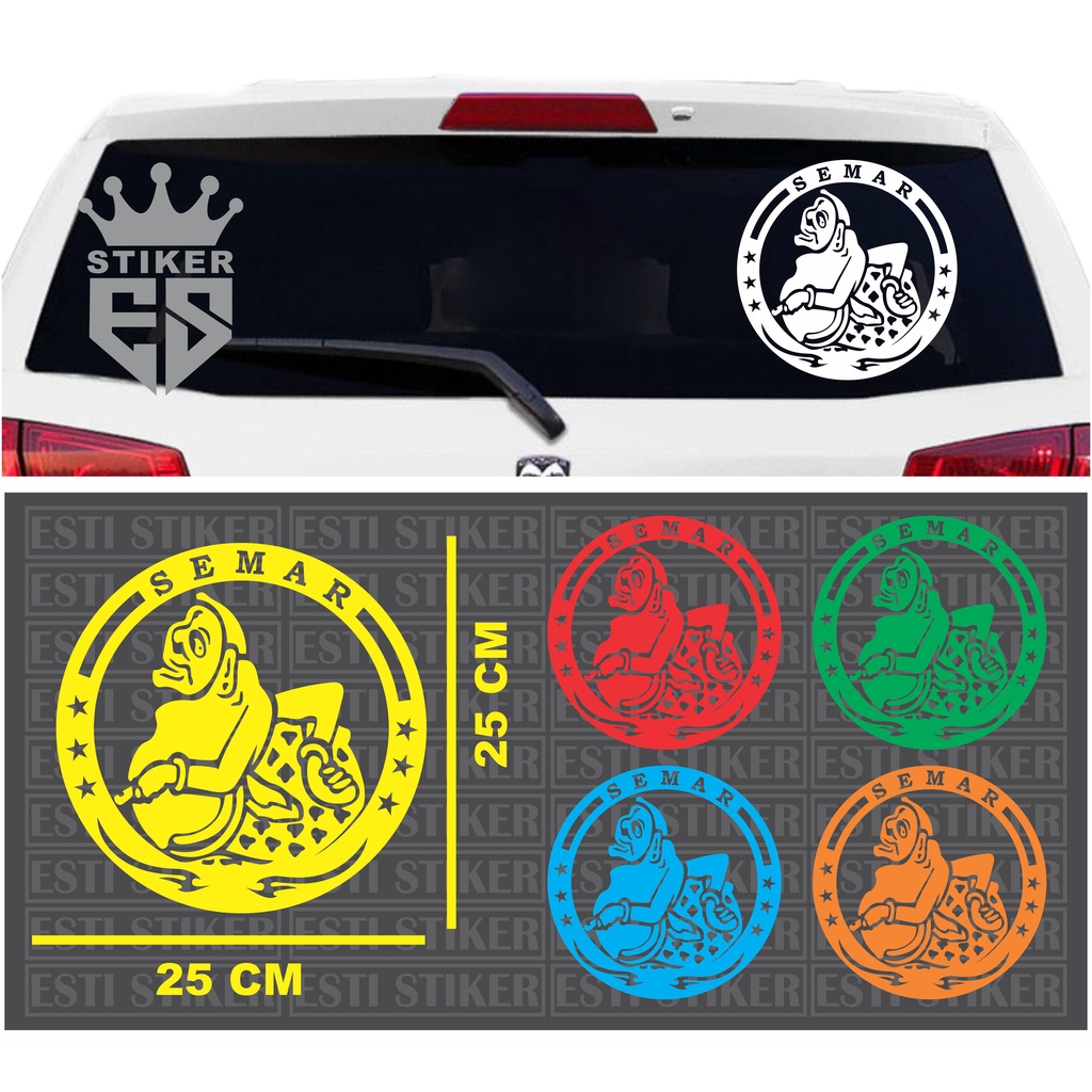 CUTTING STIKER UNTUK KACA MOBIL BELAKANG GAMBAR VARIASI WAYANG SEMAR KODE 02