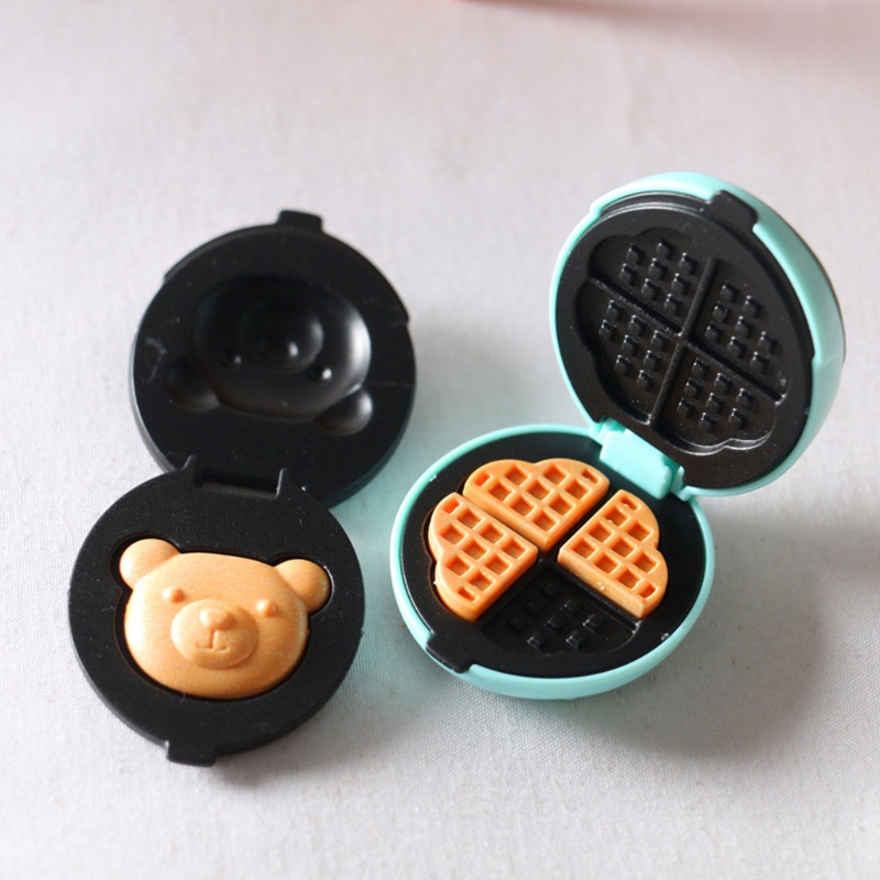 Mary Realistis Dollhouse Mini Toaster Pembuat Waffle Plastik Dapur Anak Untuk Bermain Set