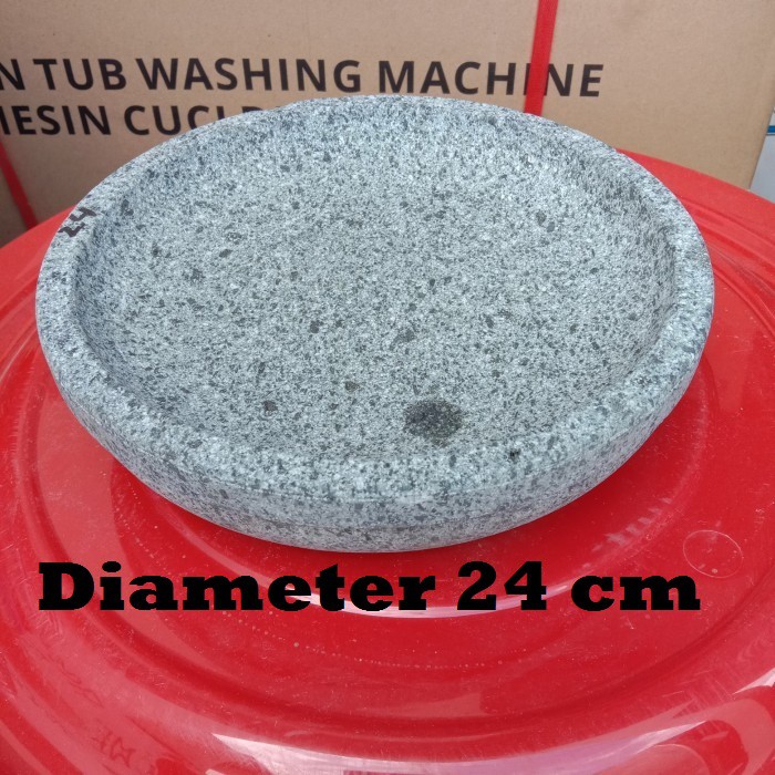 Cobek batu asli 24 cm cowet batu alam, alat membuat bumbu, rujak, tumbuk herbal, aneka masakan, dlln