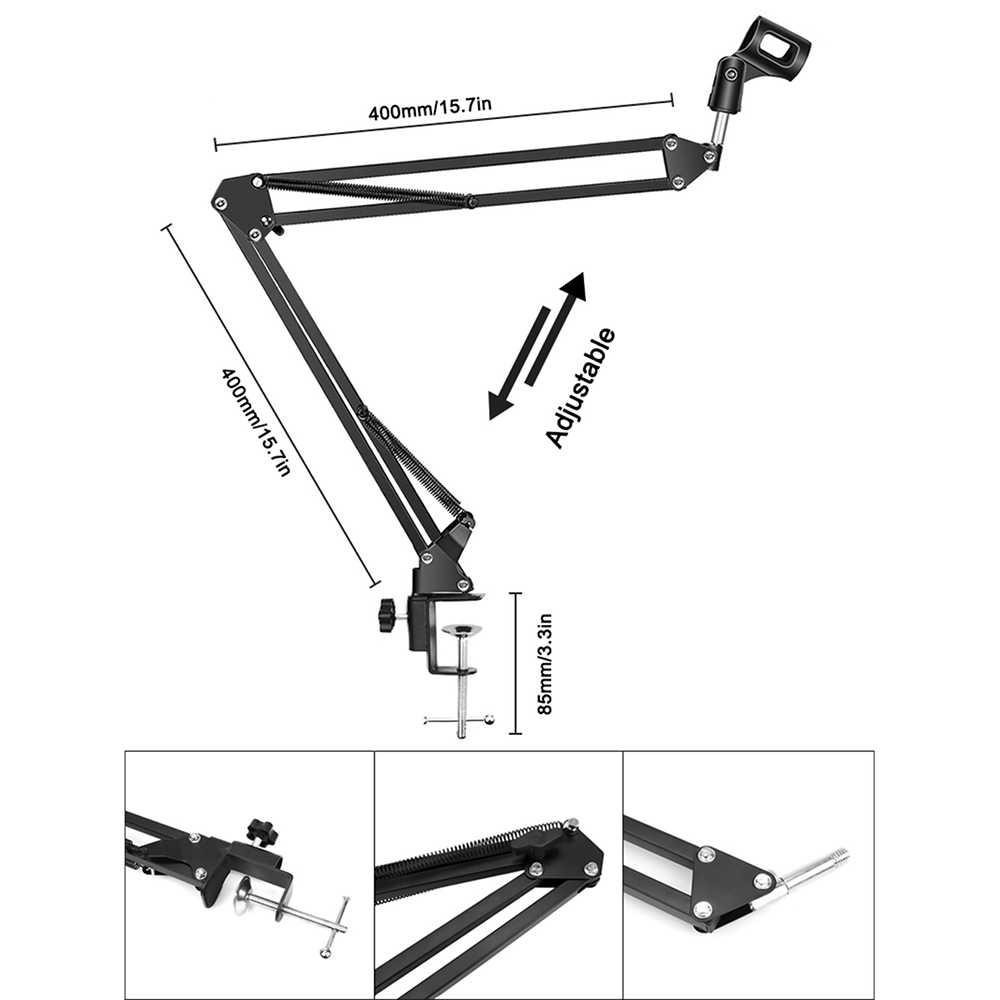 TaffSTUDIO Professional Condenser Microphone BM-900+Scissor Arm Stand ( Al-Yusi )