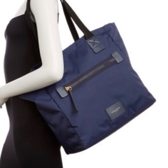 Tas marcjacobs MJ Biker North South Nylon Tote Bag Original Biru Blue Navy Besar Ori Travel Kantor R