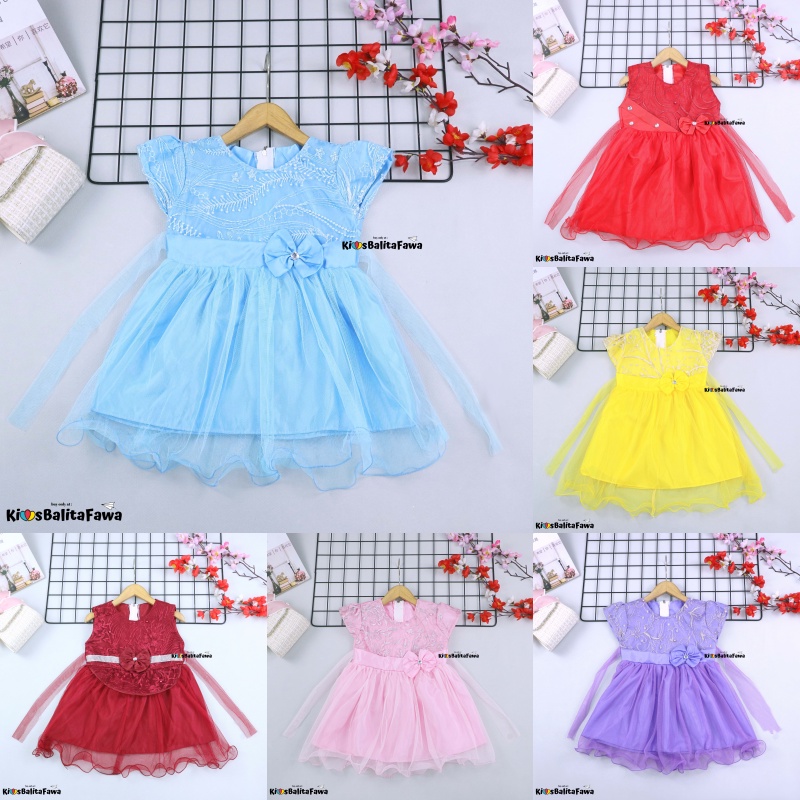 Gaun Baby Bella Uk. Bayi - 3 Tahun / Dress Bayi Baju Perempuan Gaun Pesta Anak Cewek Import Cewe Babycinnamon