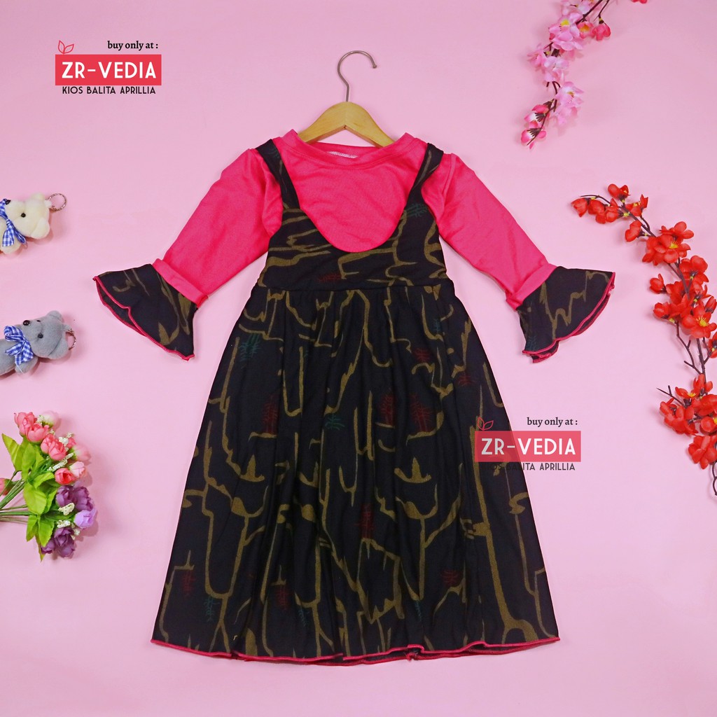 Gamis Aisyah uk 3-4 Tahun [EXPORT] Dres Ngaji Baju Anak Perempuan Murah Gamis Lebaran Panjang Adem