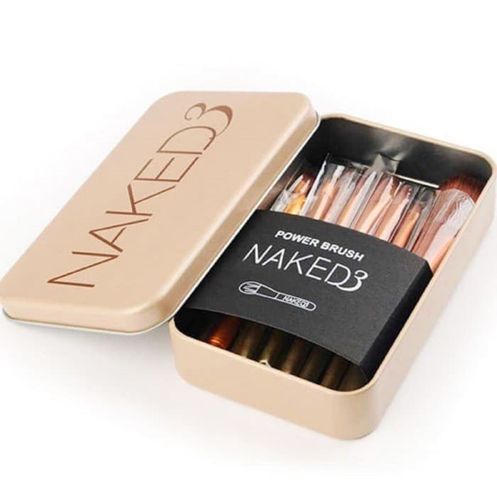 Trend-Kuas Alat Make Up Brush Set 12 in 1 NAKED 3 Murah Import