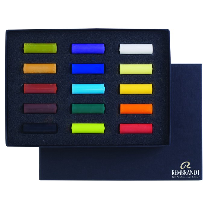 

PASTEL-DRY-OIL- REMBRANDT SOFT PASTELS GENERAL SELECTION 15 HALF LENGTH -OIL-DRY-PASTEL.