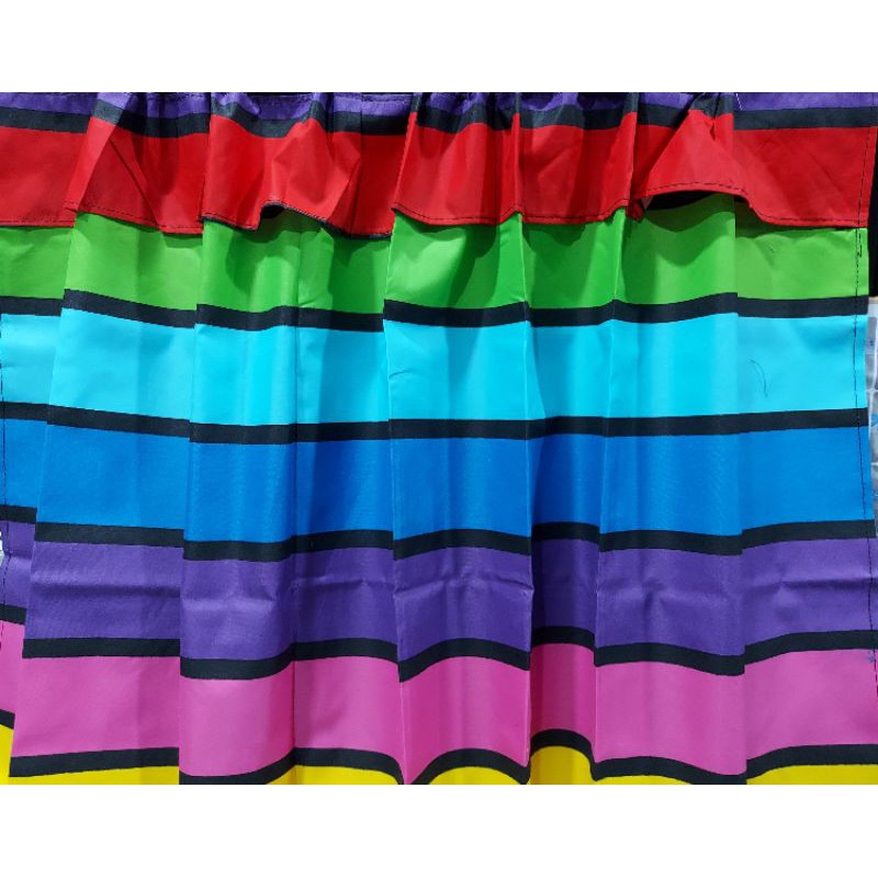 Hordeng kolong dapur / kolong wastafel motif rainbow