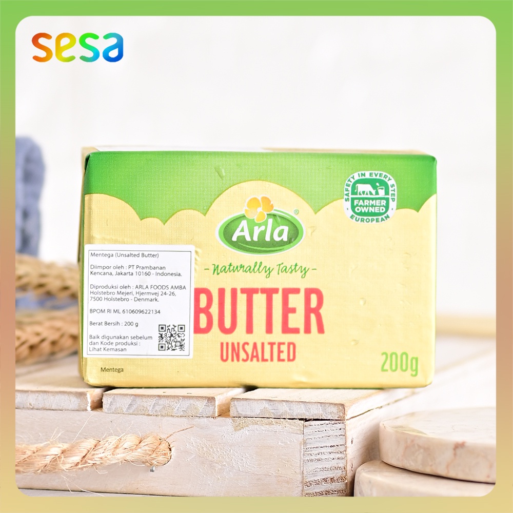

ARLA Butter Unsalted 200gr - Mentega Margarin Olahan