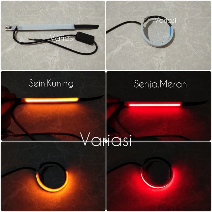 Lampu sein LED shockbeker lampu LED DRL sein di shockbeker sein motor