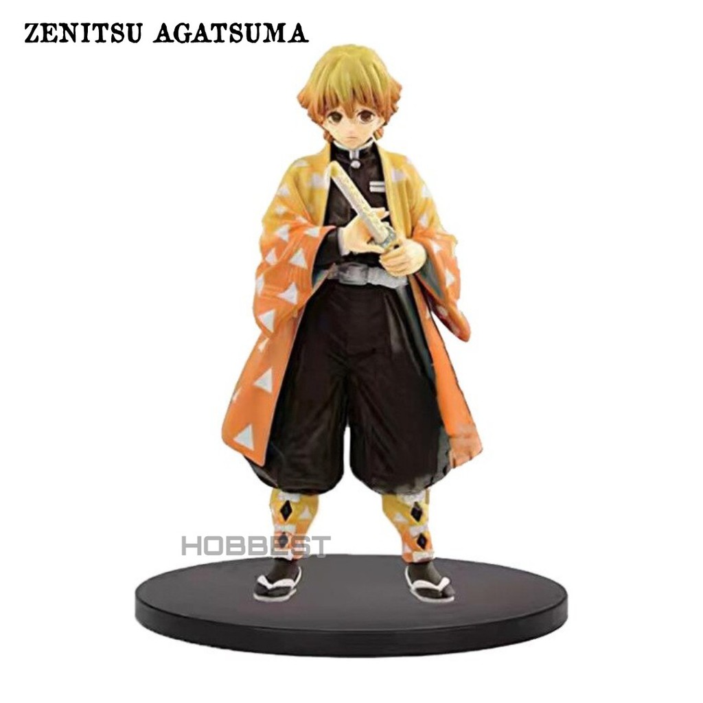Action Figure KIMETSU NO YAIBA - Miniatur Pajangan Mainan Topper Demon Slayer Tanjiro Nezuko Giyuu-ZENITSU AGATSUMA