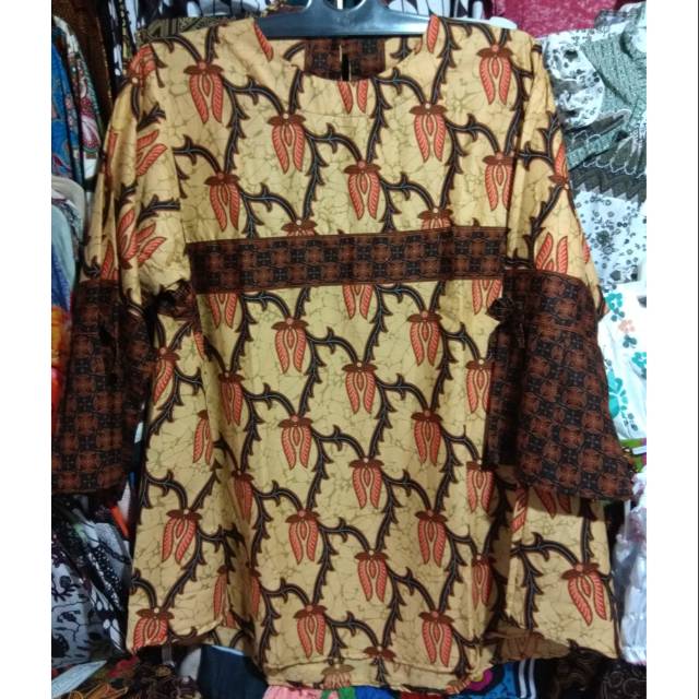 TERMURAH! BLOUSE BATIK MODEL MEKAR UKURAN ALL SIZE FIT TO XL - FASHION MUSLIM MODERN OOTD HITS