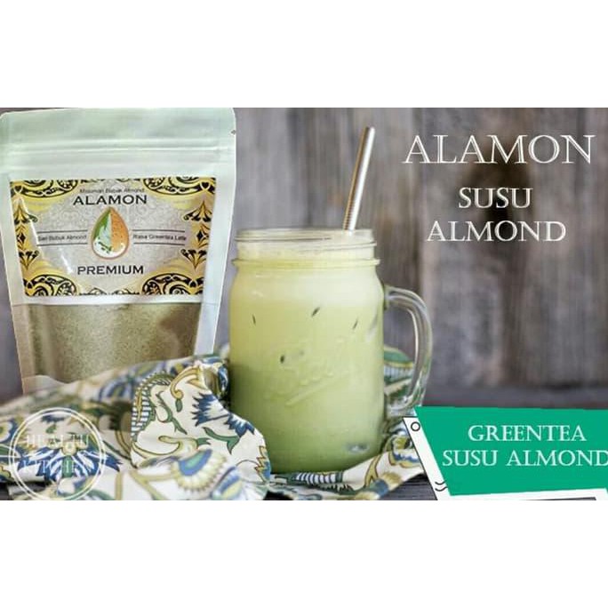 

SUSU ALMOND BUBUK ALAMON GREENTEA LATTE