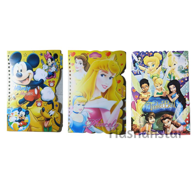 

Pembatas Binder A5 | Loose Leaf Divider A5 Karakter Mickey Mouse, Tinker Bell, Princess