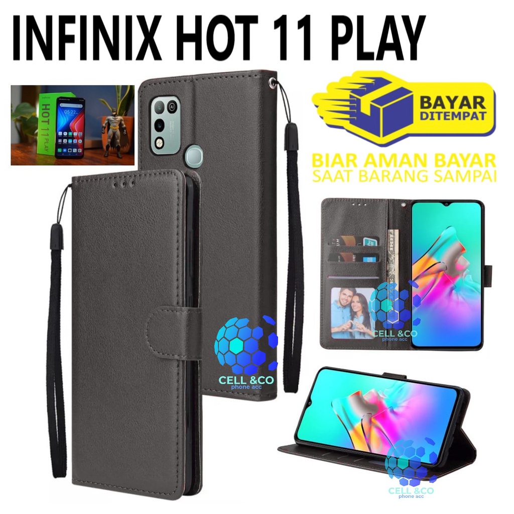 NEW INFINIX HOT 11 PLAY CASE Flip Wallet Flip case buka tutup kesing hp casing hp flip case leather wallet