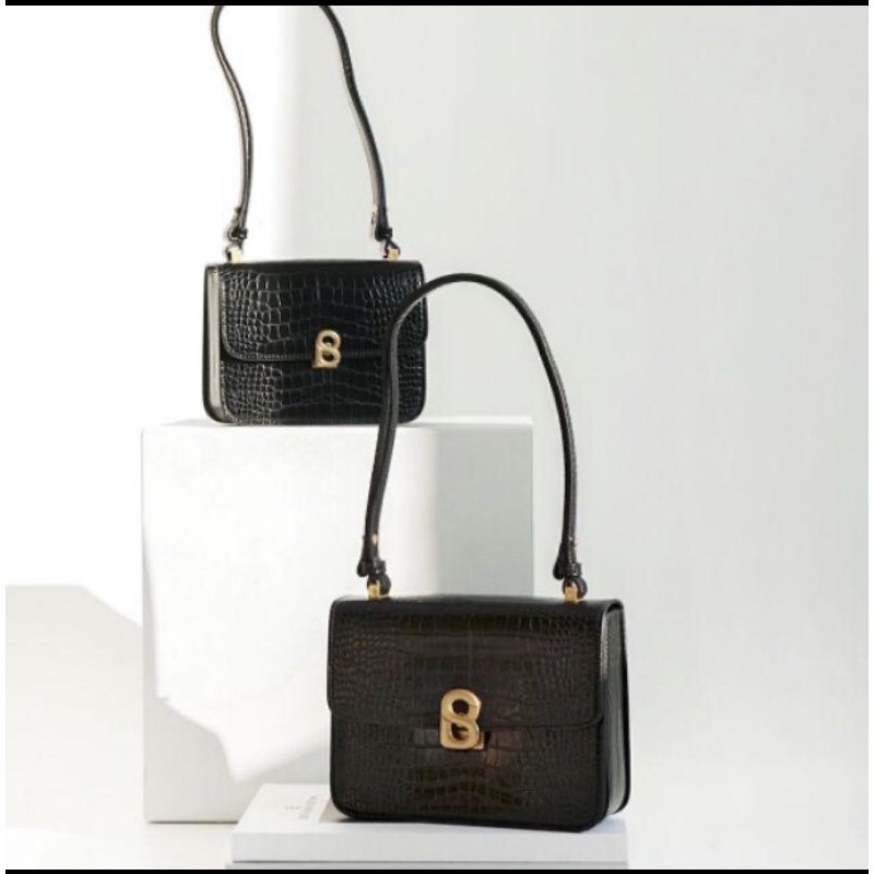 AUDREY BAG BUTTONSCARVES SMALL BLACK