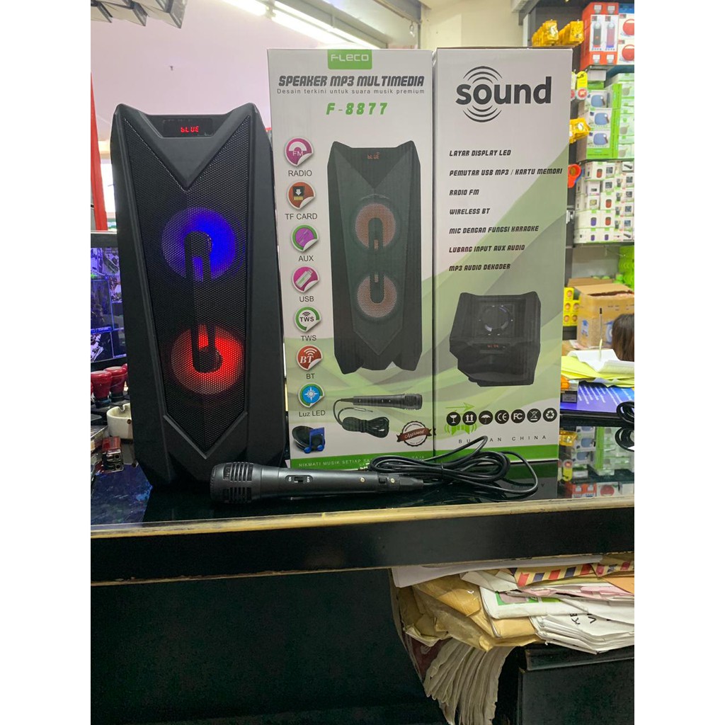 Speaker Fleco Bluetooth Multimedia f-8877