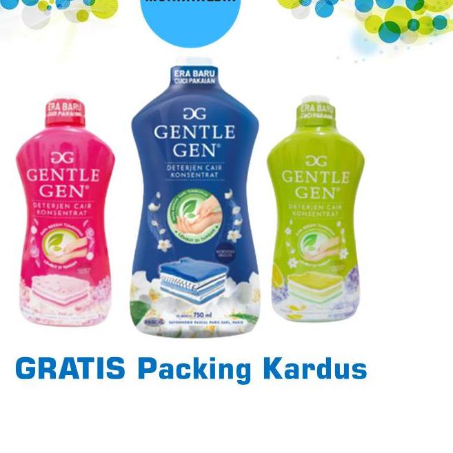 『NEW YEARS』 GENTLE GEN - GENTEL GENT | DETERJEN DETERGENT CAIR KONSENTRAT - 750ml (Biru, Hijau, Pink