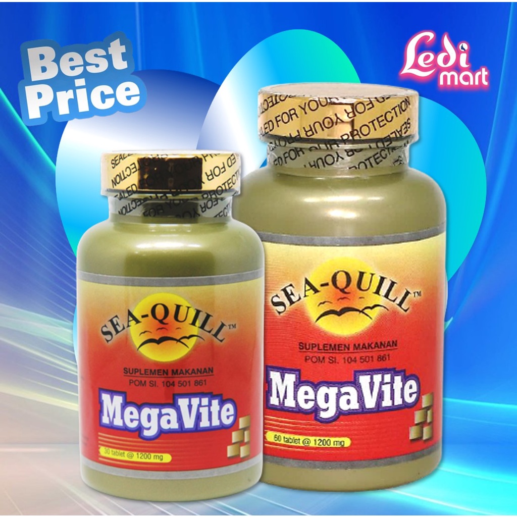 Sea-Quill Megavite 30s &amp; 60s / Sea Quill / Seaquill / Vitamin Daya Tahan Tubuh /LEDI MART