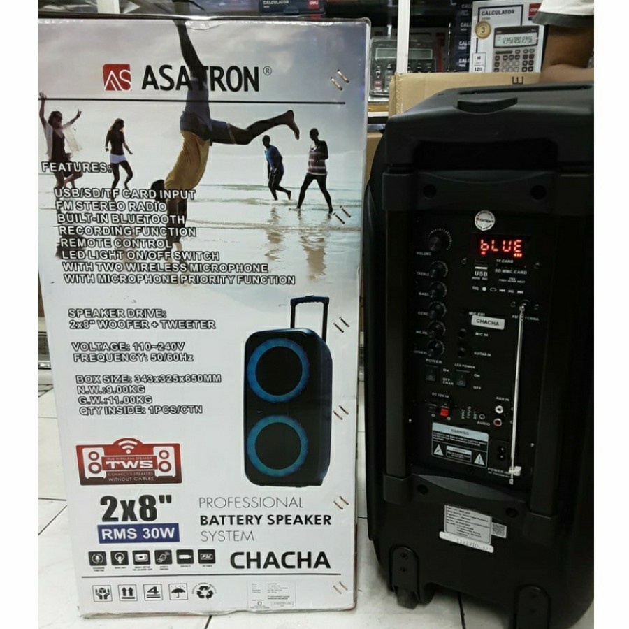 ASATRON Speaker Meeting Bluetooth Double 8&quot; CHA CHA - Garansi Resmi 1 Tahun