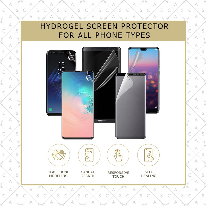 CASA Screen Protector Jelly / Hydrogel Depan Belakang - All Phone Types [Anti Gores Semua Type HP]