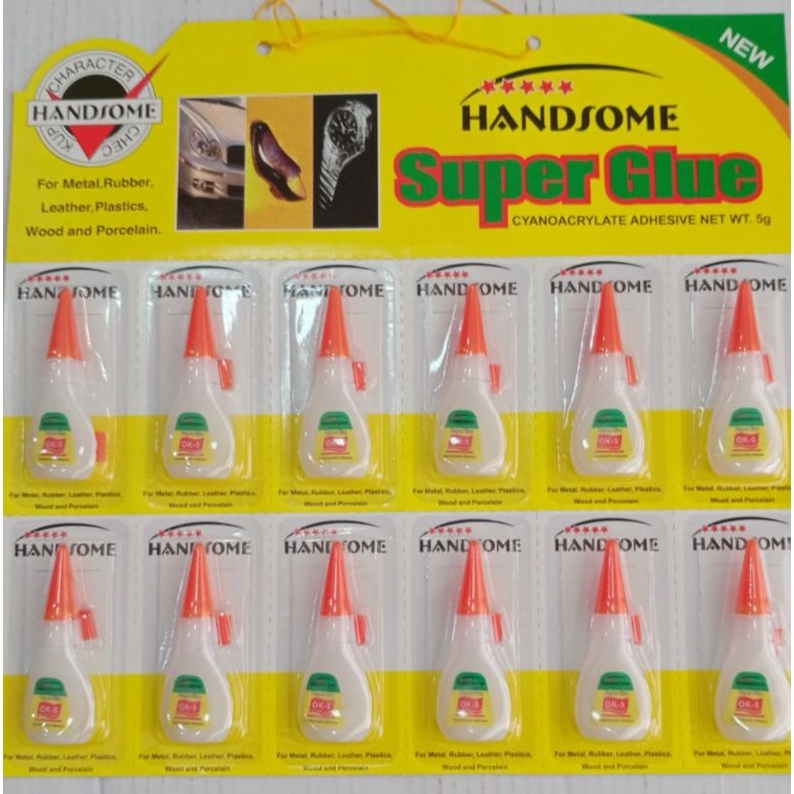 

lem super glue handsome 5g lem handsome botol lembaran