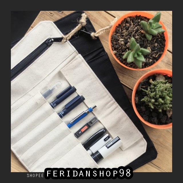 

BT353 ROLL UP PENCIL BEST CASE BLACK EDITION - PUTIH BY FERIDANSHOP98