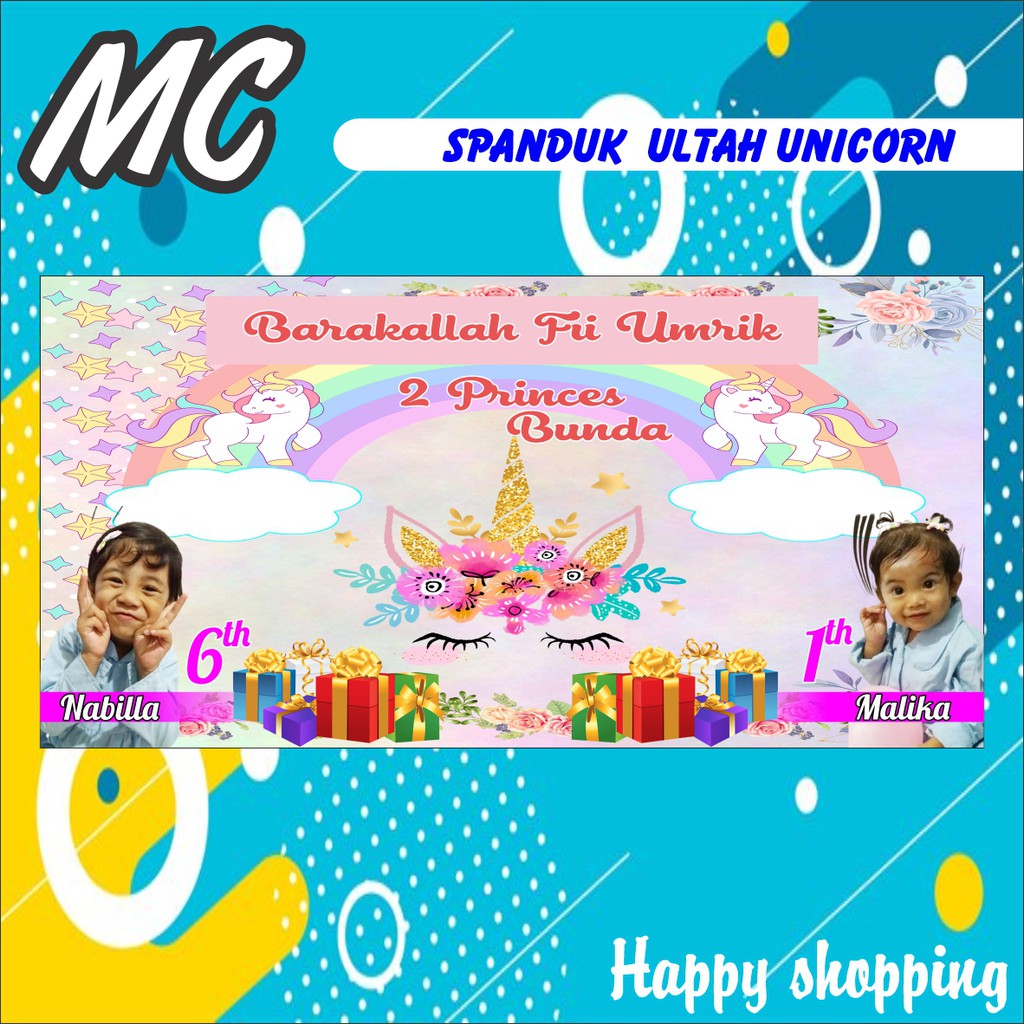 SPANDUK ULANG TAHUN UNICORN