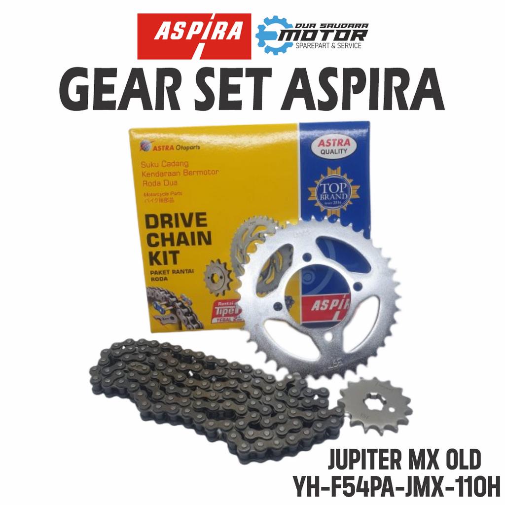GEAR SET JUPITER MX OLD ASPIRA GEAR RANTAI RODA SET GEAR PAKET UNTUK MOTOR JUPITER MX OLD