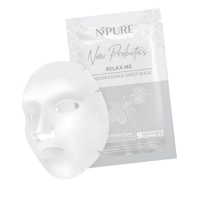 NPURE SHEET MASK 20GR NONI PROBIOTICS MASKER WAJAH KOSMETIK SKINCARE