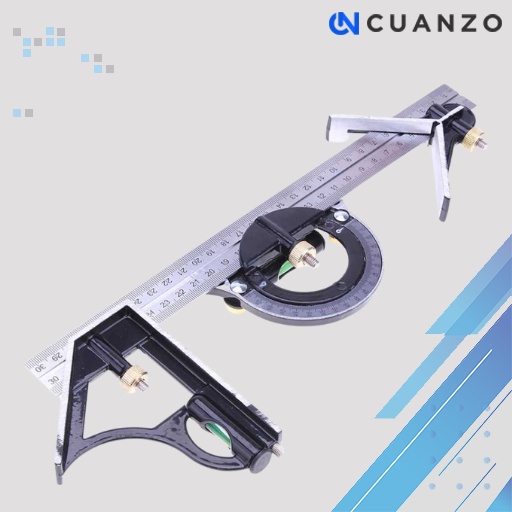 

3 in 1 Penggaris Multifungsi Adjustable Angle 30cm / Penggaris Busur Derajat Sudut Siku Keramik Protactor Digital Segitiga 3D Tukang Kayu Aritek Arsitektur Pola Jahit Gambar Segitiga Kombinasi Waterpass Panjang Multifungsi Serbaguna Stainless Besi Murah