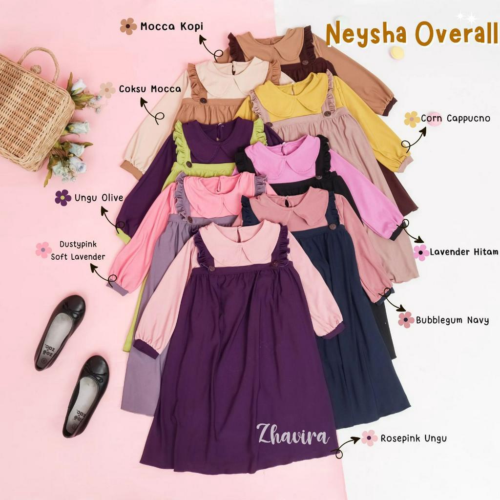 AfsheenaStoree Gamis Neysha Overall/ Gamis Anak