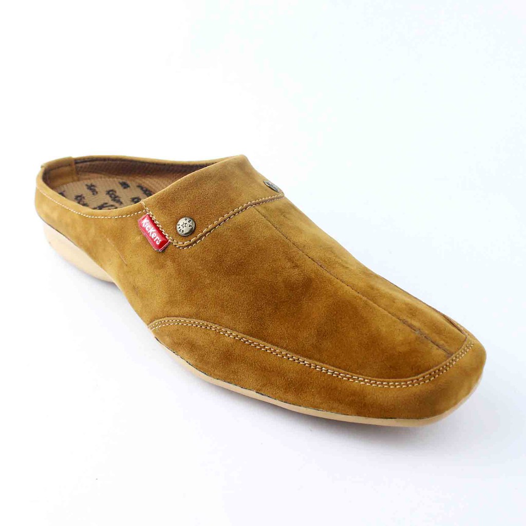 Sepatu Selop Pria Virale / Slop Pria / Sepatu Flat Pria/ Sepatu Casual SG 11 TAN