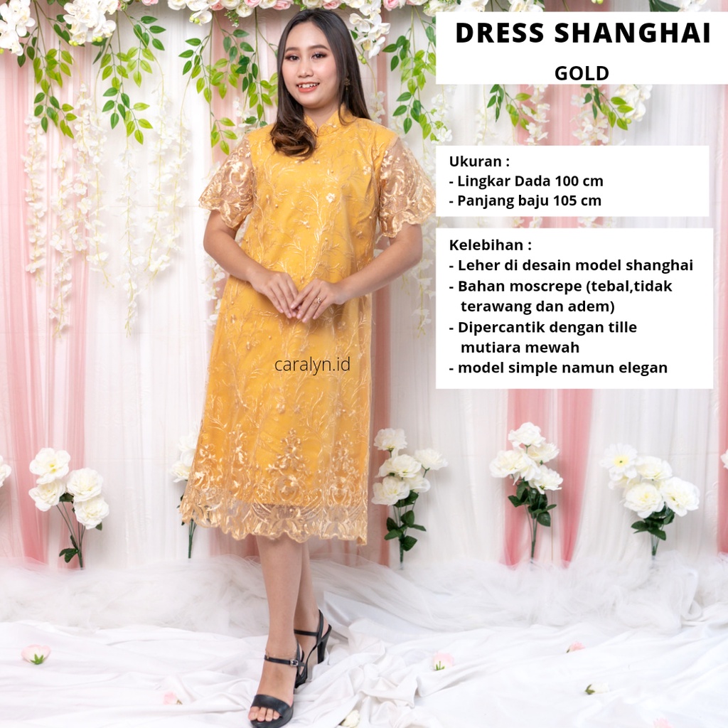 DRESS SHANGHAI BRUKAT TULLLE BORDIR GLITTER