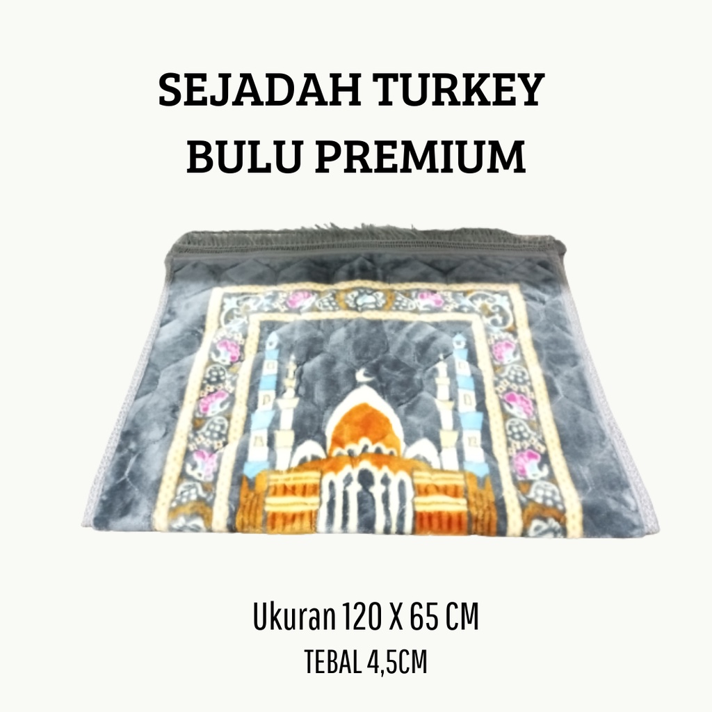 Sejadah Busa Turky Bulu Premium Tebal Dewasa / Sejadah / Sejadah Tebal Shabani kurma
