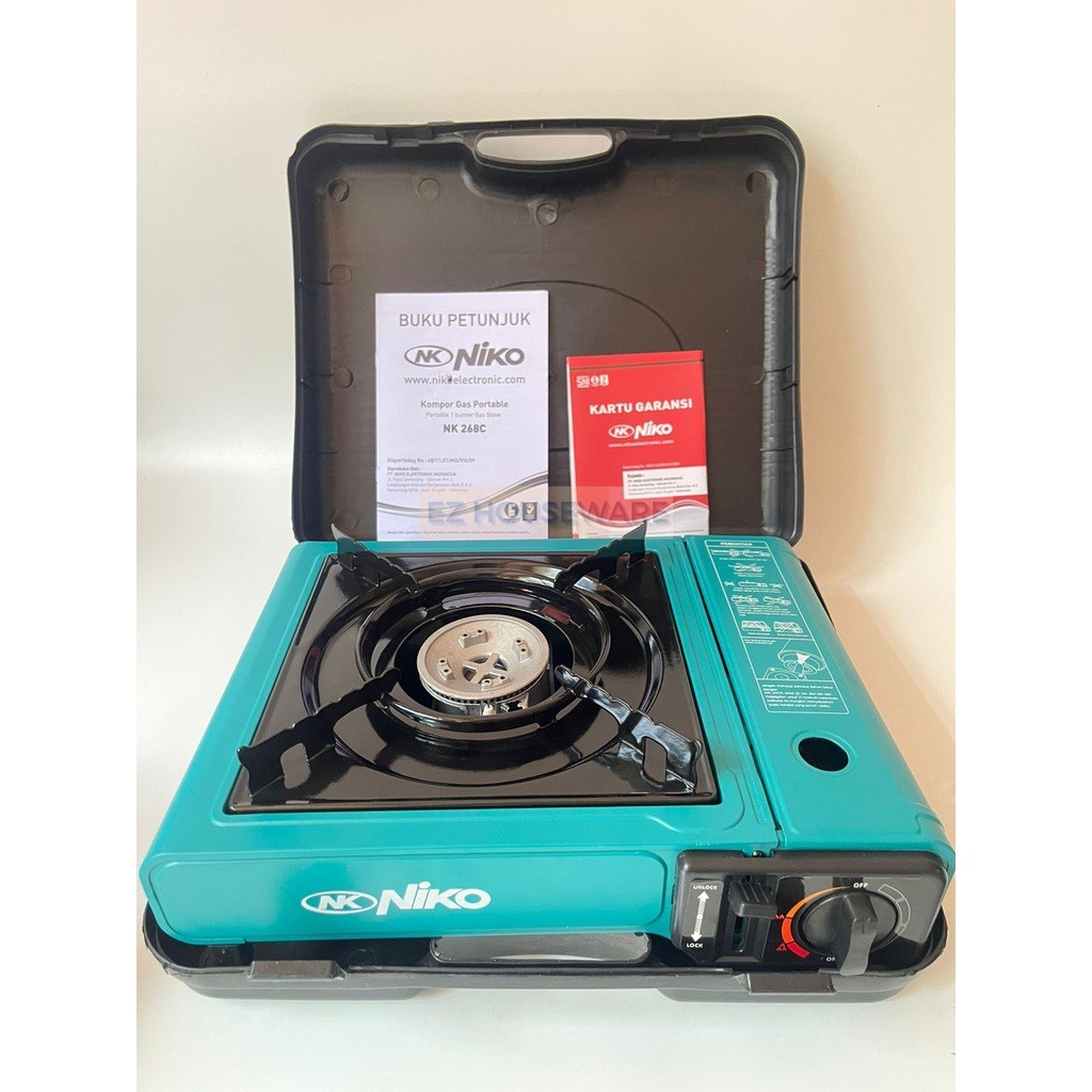 Kompor Gas Portable Niko 268 2in1 NK268C / NK-268C / 1 tungku Garansi Resmi 1 tahun