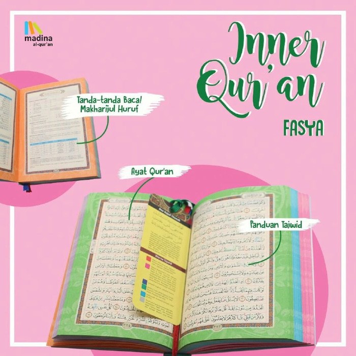 LARIS!   Al Quran / AlQuran Rainbow Pelangi Fasya Madina Ukuran A6 NON TERJEMAH  KUALITAS OK