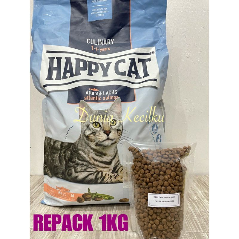 Happy cat atlantic salmon makanan kucing  1 kg ripek