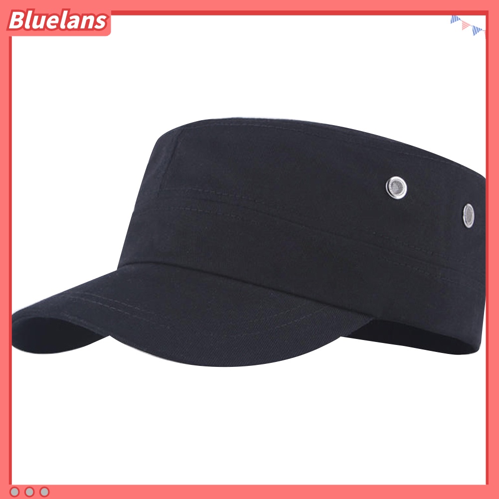 bluelans♘ Topi Baseball Komando Flat Warna Polos untuk Pria/Outdoor