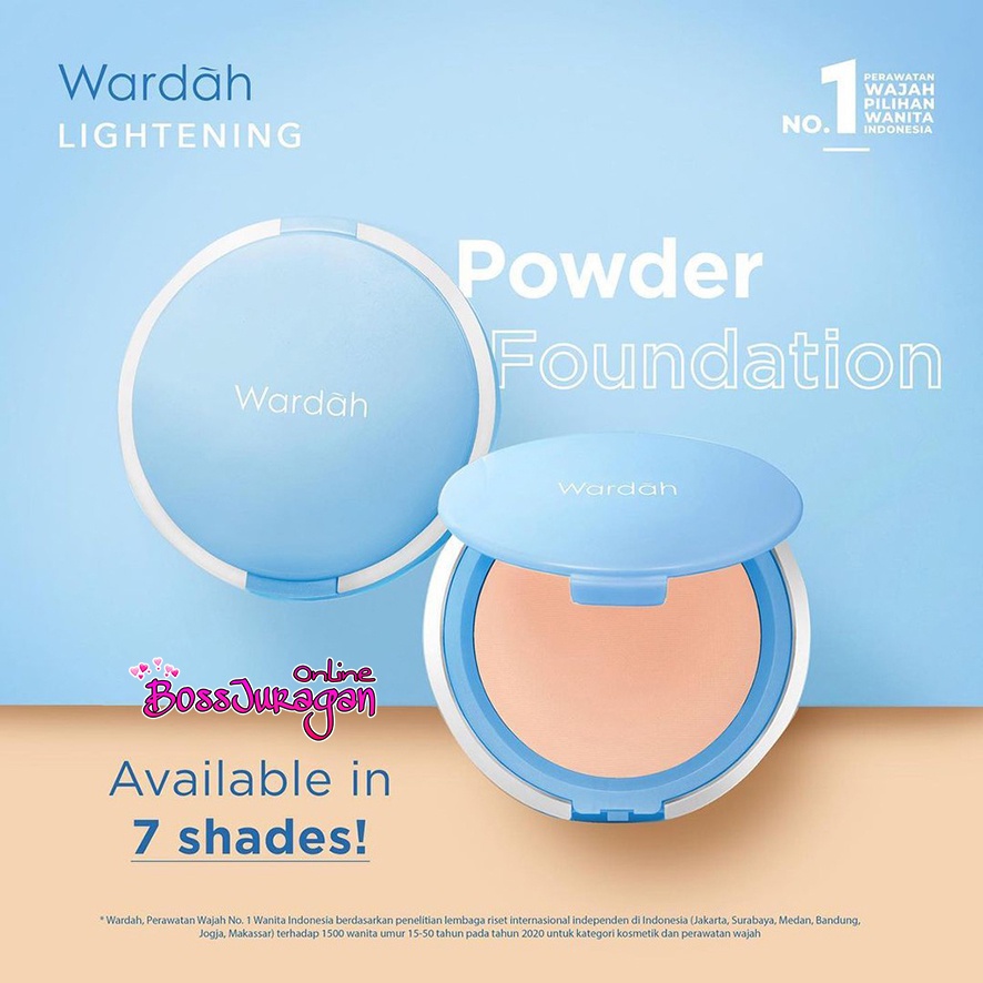 (BOSS) WARDAH Lightening Two Way Cake SPF 15 | Wardah Lightening Powder Foundation Light Feel 12gr