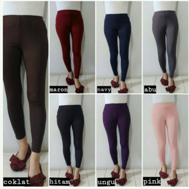 celana legging panjang polos wanita