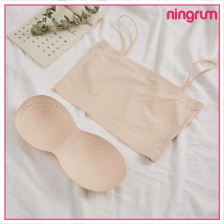 Ningrum Pakaian Dalam Bra Wanita BH Wanita Kemben Ice Silk Tali Tanpa Kawat Crop Top Gaya Korea Bh Seamless - 2005