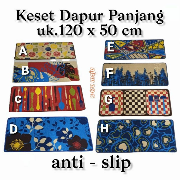 KESET DAPUR PANJANG KARPET DAPUR MODERN UKURAN 50X120CM - MINIMALIS HOME