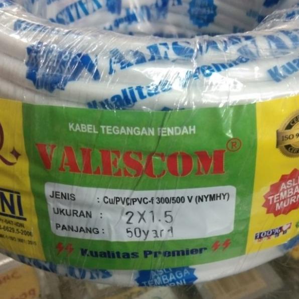 Kabel Serabut NYMHY 2x1.5 mm SNI / Kabel Serabut Putih NYM HY 2x1,5