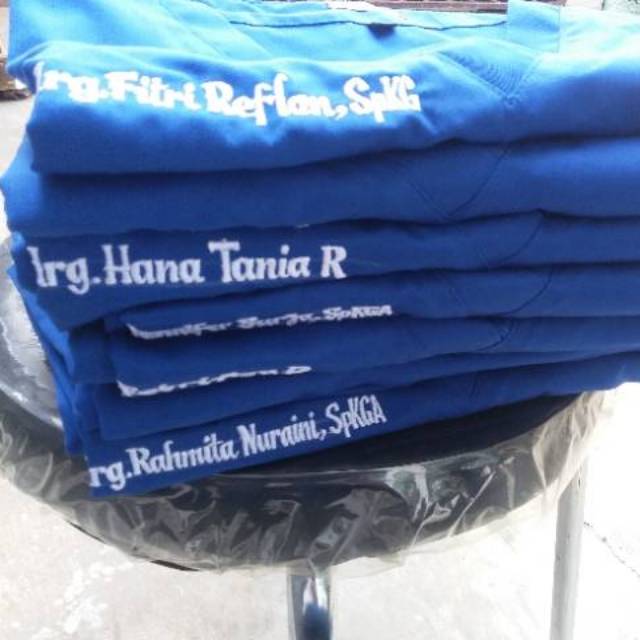GRACIA SCRUBSUITS Bordir nama baju oka baju jaga GRACIA SCRUBSUITS Bordir nama baju oka baju jaga
