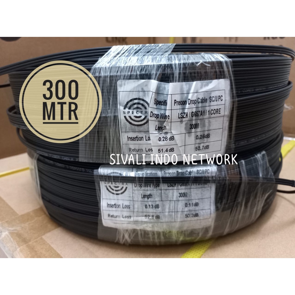 300 METER KABEL FIBER OPTIK SPECTRA KABEL FO  1 CORE  3 SELING SC UPC PRECON