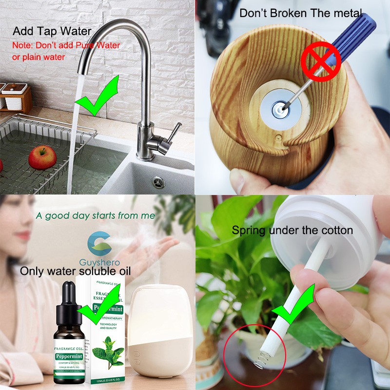 Humidifier Mini Air Purifiers Ultrasonic Atomizer Steamer Cool Mist Arom Diffuser for Aromatherapy in Home & Car with Rainbow LED Light-5