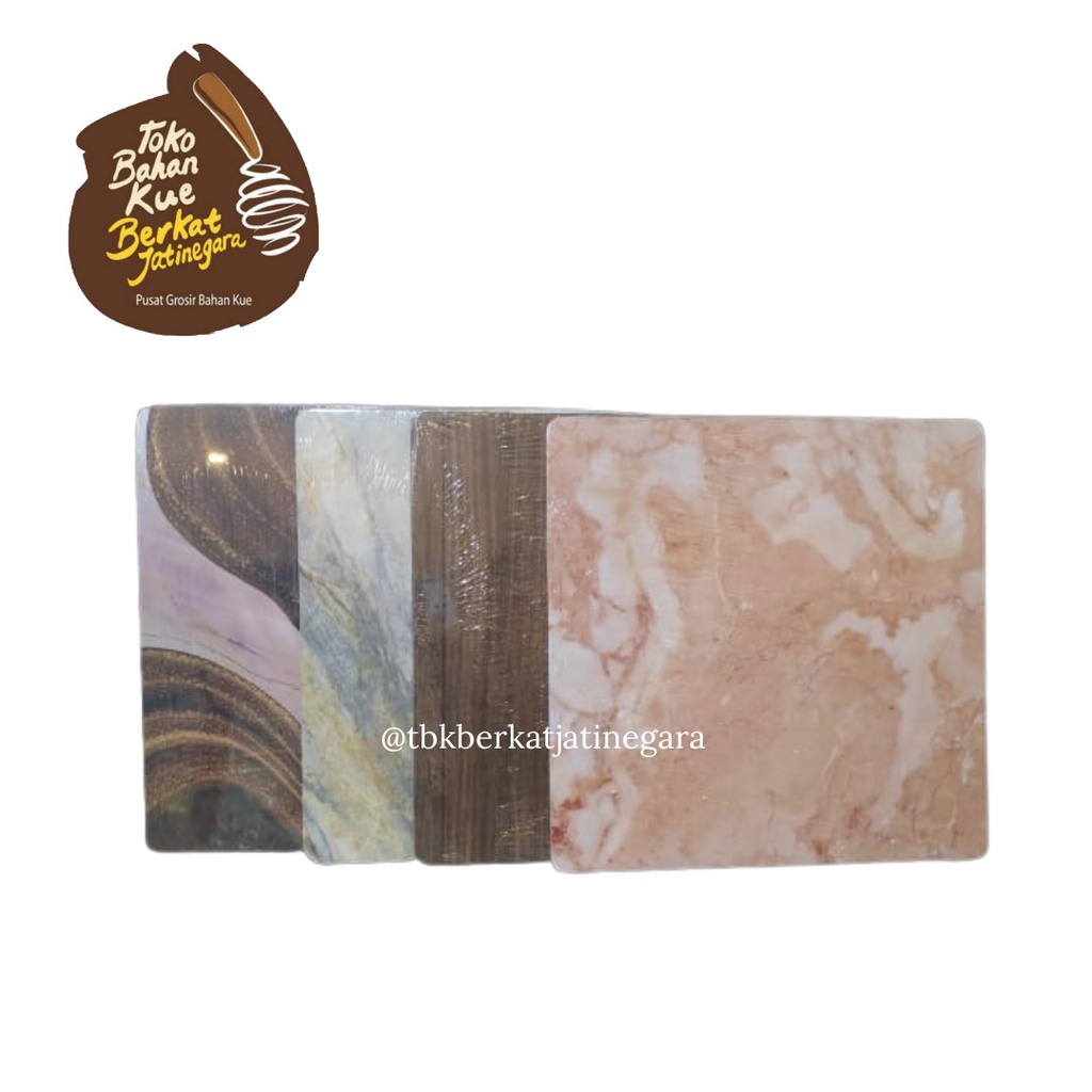 CAKE BOARD SQUARE PREMIUM /TATAKAN KUE KOTAK PREMIUM MOTIF MARBLE /PCS