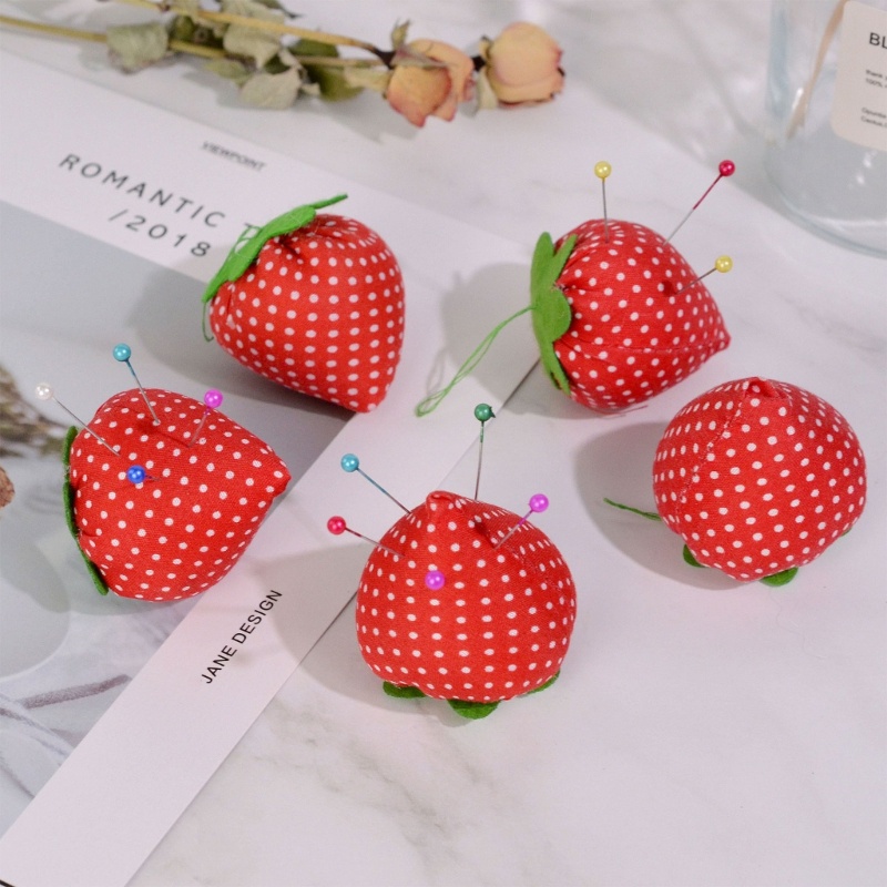 Bantalan Jarum Jahit Bentuk Strawberry
