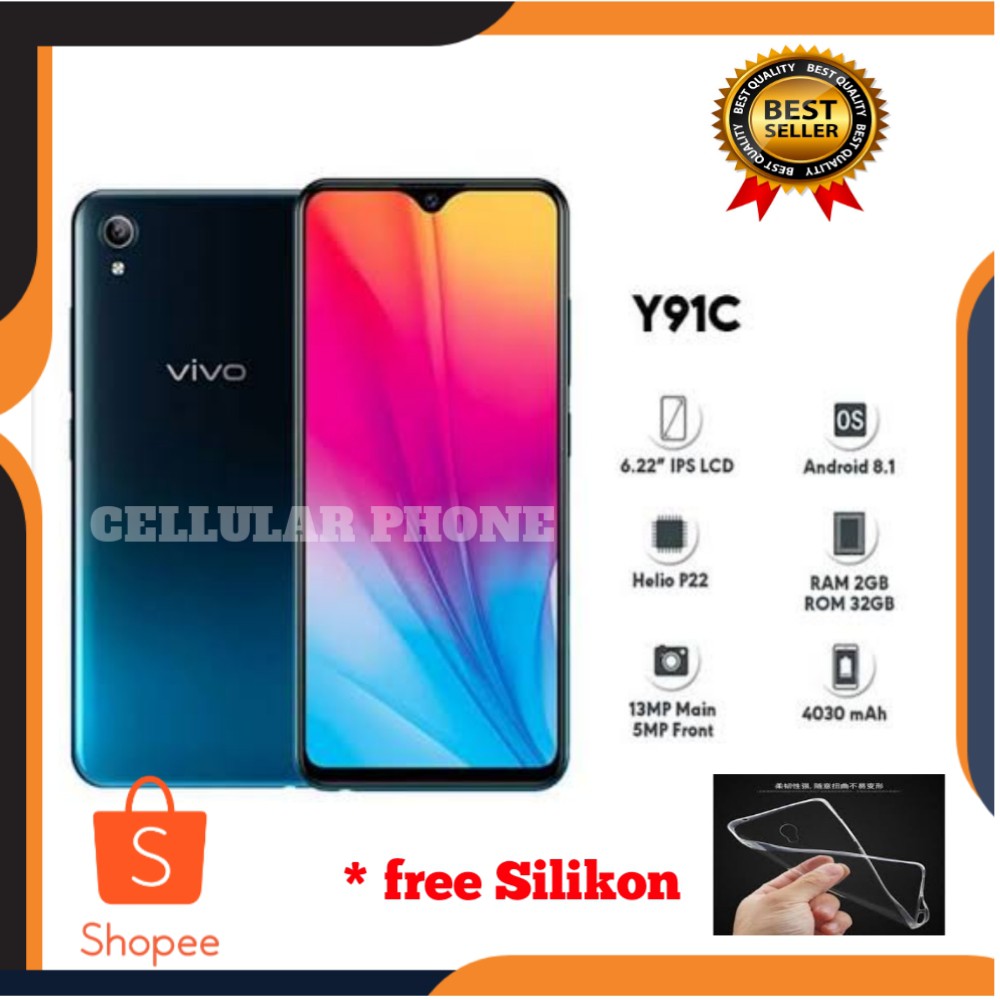 VIVO Y91C Ram 2/32 GB Handphone Termurah Dengan Batrei Besar 4030 MAH